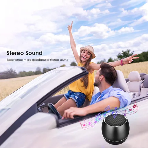 Vista 7 de Altavoces Bluetooth portátiles, mini altavoz Bluetooth inalámbrico para exteriores con micrófono integrado, llamada manos libres, tarjeta TF, sonido