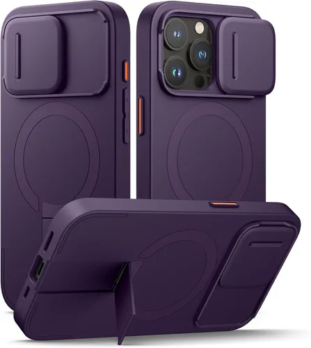 Vista 93 de SURITCH Funda para iPhone Air con cubierta de control de cámara, funda deslizante para cámara y soporte ajustable, compatible con MagSafe, a prueba