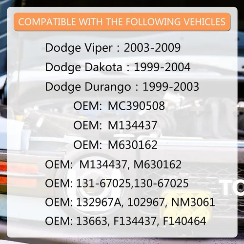 Vista 2 de Cilindro Maestro de Freno para Dodge Durango Dakota Viper Modelos 1999-2009 M134437 M630162 MC390508