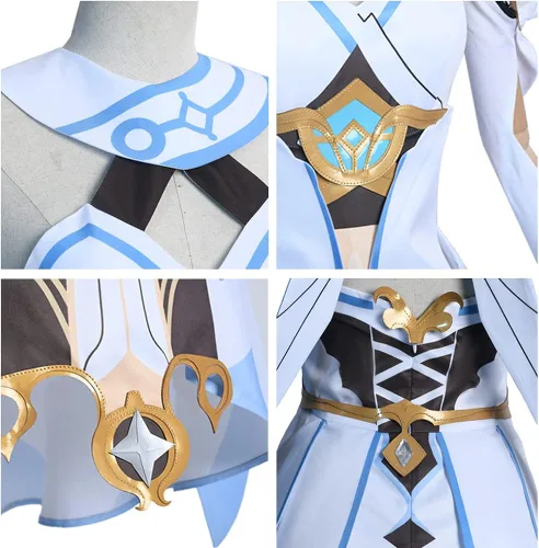 Vista 5 de Lumine Disfraz de cosplay, juego Genshin Impact, traje de lucha para Halloween Navidad