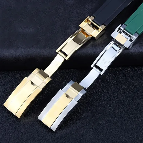 Vista 4 de NRYCR Correa de reloj para Rolex SUBMARINER YachtMaster DAYTONA silicona impermeable reloj correa reloj accesorios caucho pulsera cadena reloj