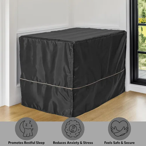 Vista 53 de MidWest Homes for Pets Funda para jaula para perros pequeños con protector de tela Teflon, funda de privacidad de poli-algodón para perrera que se