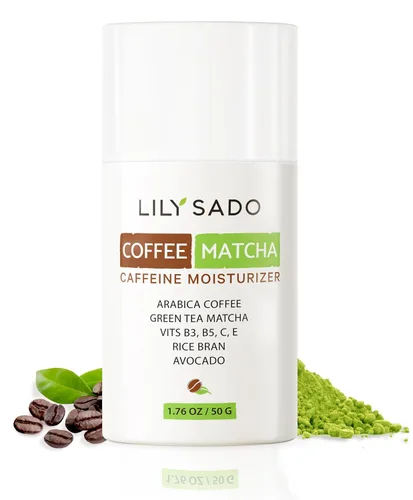 Vista 11 de LILY SADO TEA+C Coffee & Matcha Caffeine Eye Cream - Loción hidratante natural vegana antienvejecimiento con granos de café arábica + té verde