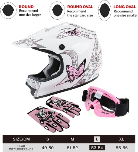 Vista 106 de SLMOTO - Casco DOT para niños y jóvenes, casco de motocross para todoterreno y calle, casco de motocicleta, casco de bicicleta de tierra, motocross