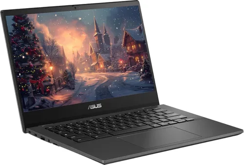 Vista 4 de ASUS Laptop Chromebook FHD LED de 14 pulgadas, procesador MediaTek Kompanio 520 de 8 núcleos, Chrome OS, Wi-Fi 6, obturador de privacidad de cámara