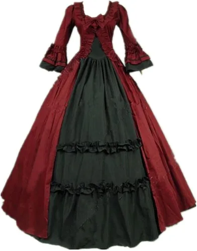 Vista 7 de HS-LK Disfraz de la Bella del Sur para mujer, vestido de baile rococó, vestido gótico victoriano