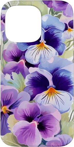 Vista 21 de Pansy Flower Pattern Floral Case for iPhone 17