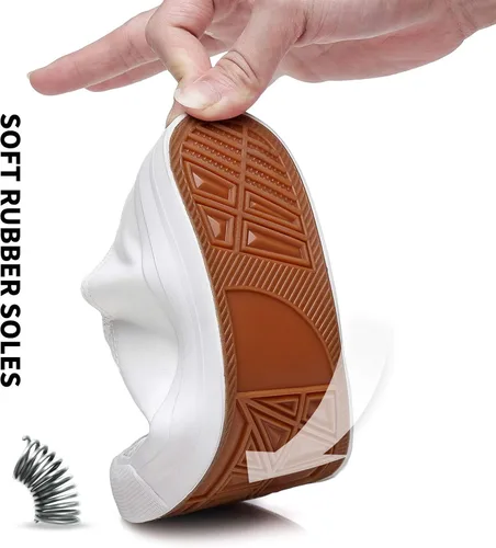 Vista 3 de Zapatos de lona para mujer zapatos de tenis de caña baja con cordones