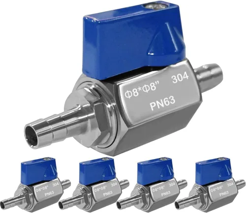 Vista 9 de Beduan Válvula de bola de manguera de 1/2" con rosca interior 304 de acero inoxidable Mini válvula de cierre para agua, gas, combustible, riego por
