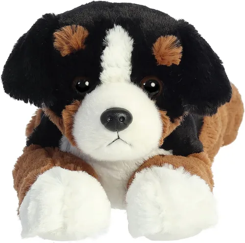 Vista 2 de Aurora® Adorable Flopsie™ Bernie Mountain Dog™ - Animal de peluche, facilidad para jugar, compañeros intemporales, color blanco, 12 pulgadas