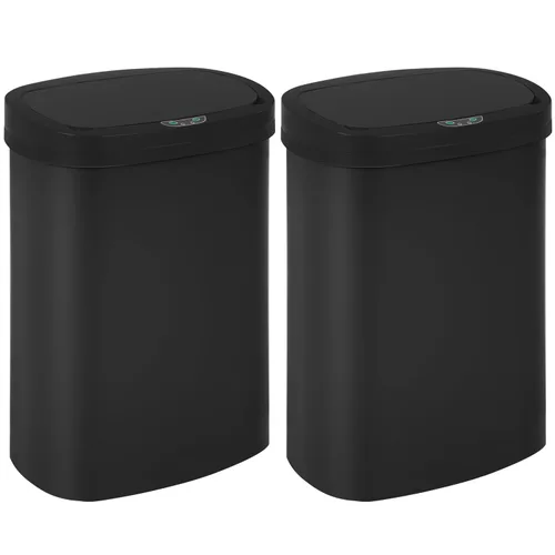 Vista 21 de Cubo de basura de cocina de 13 galones con tapa, cubo de basura automático sin contacto para cocina, cubo de basura de plástico PP con sensor de Azul