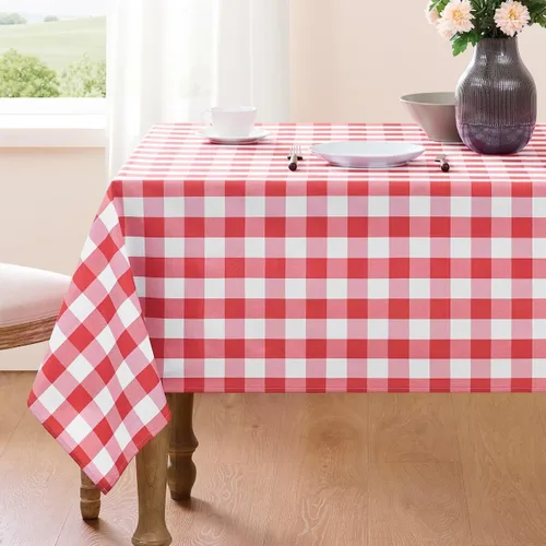 Vista 8 de Mantel a cuadros rectangular de gingham, impermeable, sin arrugas, manteles de búfalo a cuadros para mesa, lavables para comedor, fiestas y picnic