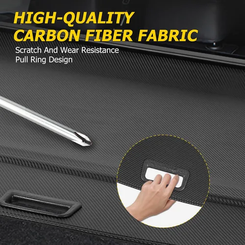 Vista 5 de AUXMART Cubre carga retráctil para Mazda CX-50 2023 2024 2025, protector de seguridad para maletero trasero, protección tipo persiana para maletero