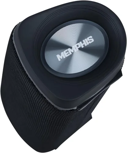Vista 6 de Memphis MFLOWBTK Flow - Altavoz inalámbrico Bluetooth y auxiliar, resistencia al agua IPX7, color negro