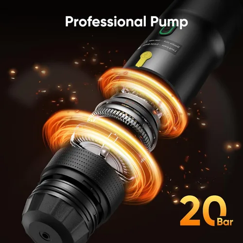Vista 7 de Máquina de café espresso eléctrica portátil, cafetera autocalentable para automóvil con USB-DC, cafetera de viaje para camping, compatible
