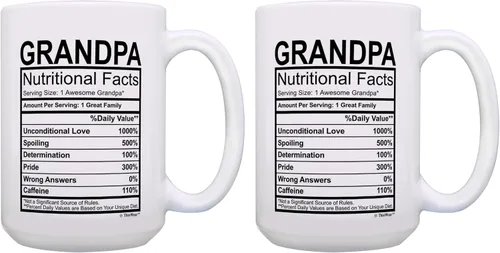 Vista 14 de Grandma Nutritional Facts - Taza de café con etiqueta nutricional para regalo