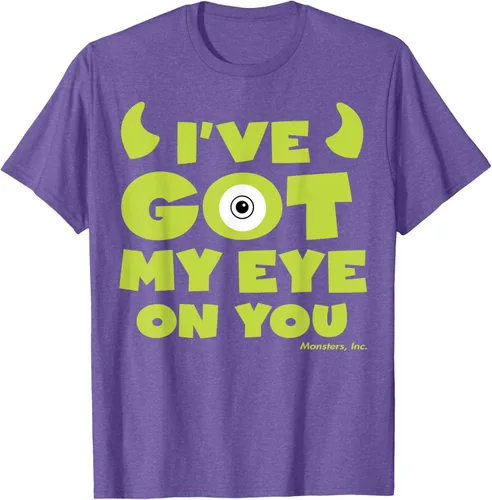Vista 9 de Disney Pixar Monsters Inc Mike Wazowski Eye On You - Camiseta, Negro, S