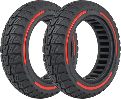 Vista 15 de Reemplazo de neumático sólido todoterreno de 9.5 x 2.5-6.1 para NIU KQi3 Pro/Max/Sport Scooter - Sin pinchazos, mantenimiento sin complicaciones