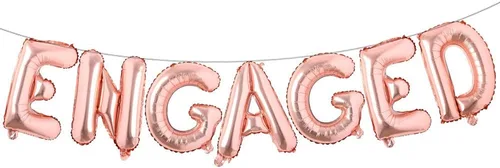 Vista 18 de Letras de globo AF multicolor de 16 pulgadas con letras de globos de compromiso para fiestas de compromiso (negro)