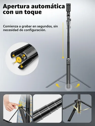 Vista 2 de AOCHUAN M3Pro 4 en 1 estabilizador de cardán para teléfono inteligente para iPhone, seguimiento de IA