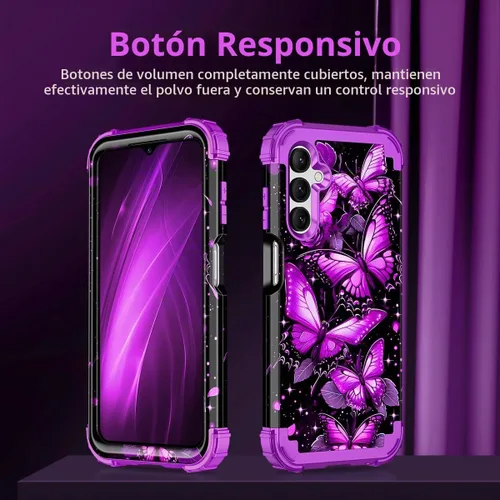 Vista 6 de Rancase Compatible con Galaxy A16 5G Funda, Protección Resistente a los Golpes de Tres Capas de Servicio Pesado Parachoques de Plástico Duro + Funda