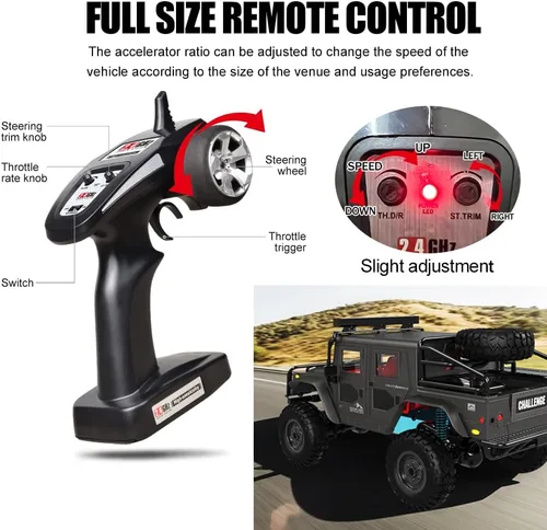 Vista 4 de 1/12 RC Crawler, 4WD Camión todoterreno de alta velocidad, RTR