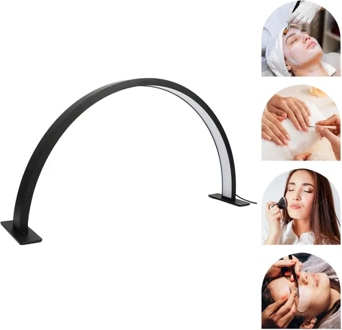 Vista 6 de Lámpara de escritorio para uñas, 35 W, luz LED para uñas, aleación de aluminio, lámpara de media luna regulable para extensiones de pestañas