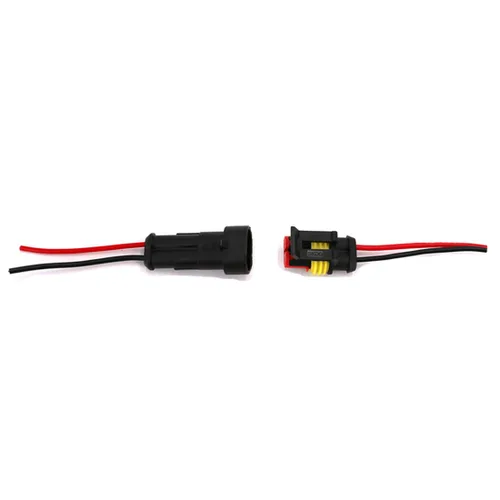Vista 5 de Arnés de cables de conector eléctrico impermeable de 2 pines de 16 AWG para automóvil, camión, barco y otras conexiones de cables, paquete de 10 10