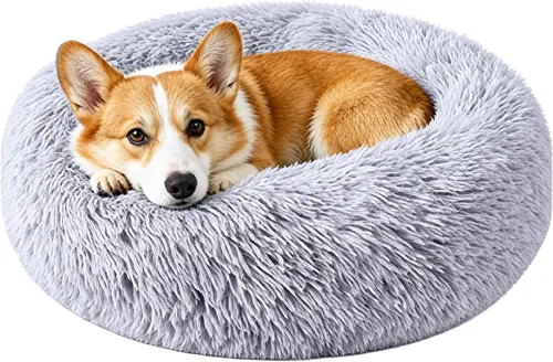 Vista 15 de Camas de gato para gatos de interior, cama lavable de 20 pulgadas en forma Azul marino