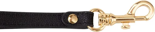 Vista 3 de Allzedream - Correa de pulsera de cuero genuino para cartera, monedero, embrague, teléfono celular, llavero Negro