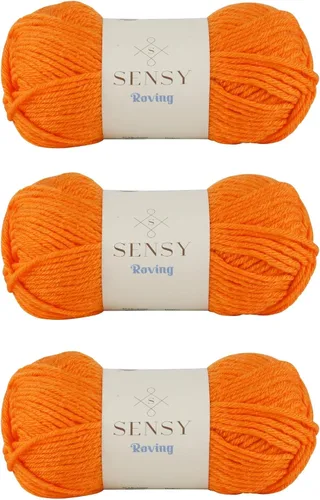 Vista 61 de Sensy Roving - Ovillo de lana multicolor, 3.5 onzas, 132 yardas, calibre 5, voluminoso (otoño)