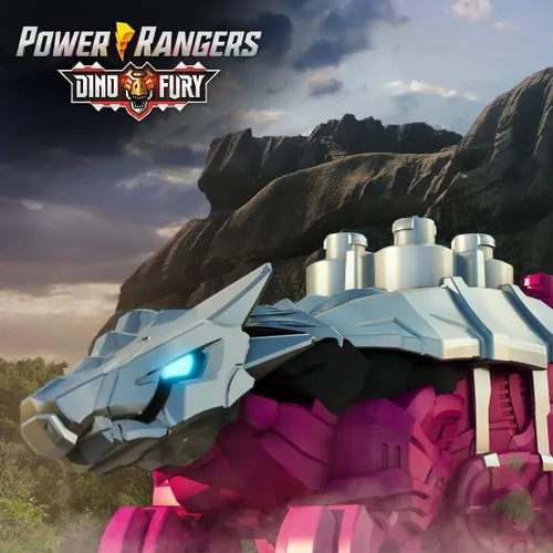 Vista 6 de Power Rangers Dino Fury - Martillo Ankylo rosa y garra de tigre verde, juguetes Zord para niños de 4 años en adelante Zord Link Sistema