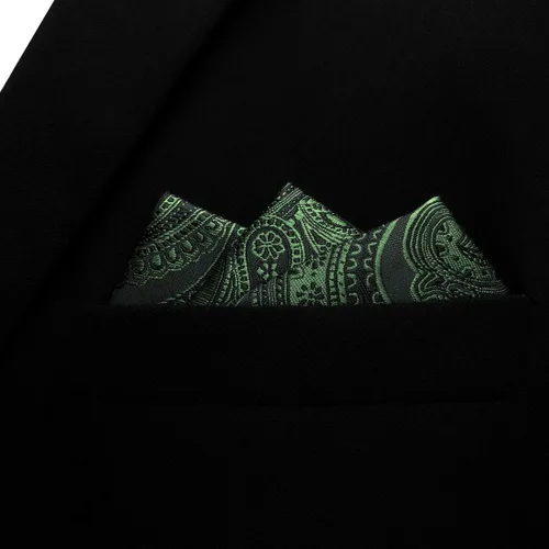 Vista 5 de S&W SHLAX&WING Corbatas para hombres Tie Pack Verde Oscuro Paisley