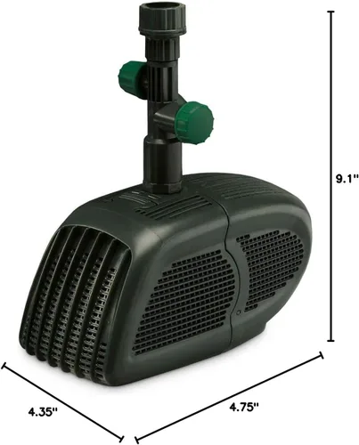 Vista 7 de Pennington Aquagarden - Bomba de agua y estanque sumergible universal 500 todo en uno, adecuada para fuentes, filtros, cascadas, hidroponía