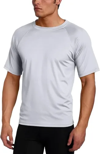 Vista 18 de Kanu Surf Camiseta de natación de manga corta UPF 50 para hombre (tallas regulares y extendidas)