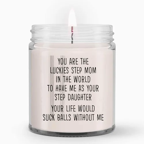 Vista 7 de LaPomme Vela de coño grosero regalo divertido para él, su mejor regalo para su mamá, vela de 9 oz personalizada