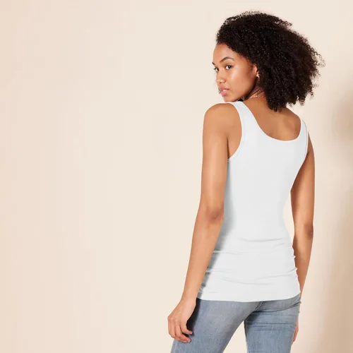 Vista 4 de Tienda Essentials - Camiseta sin mangas de corte entallado para mujer