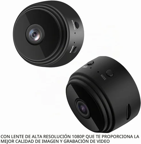 Vista 6 de Mini cámara A9, cámara IP HD 1080P con cubierta trasera magnética, mini videocámara de seguridad para el hogar, cámara de videovigilancia micro Negro