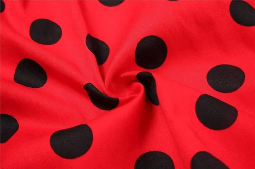 Vista 7 de gogoparti Vestido vintage para niñas, vestidos para ocasiones especiales con collar, vestido de lunares para niños, vestido de fiesta retro