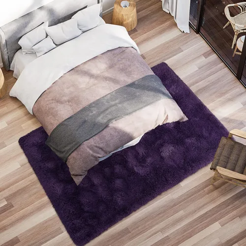 Vista 148 de Softlife Alfombra naranja para dormitorio, alfombra de felpa esponjosa para sala de estar para niñas, alfombra lanuda para niños, alfombra suave