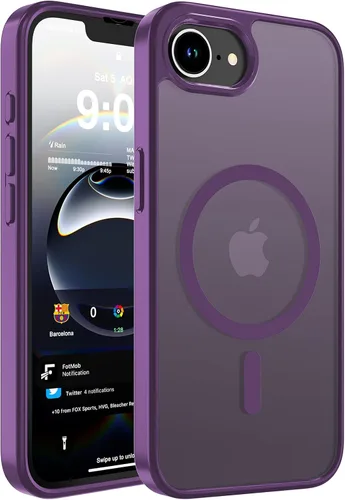 Vista 65 de WRJ Funda magnética mate para iPhone Air de 6.5 pulgadas, [compatible con Magsafe] [protección contra caídas de grado militar], delgada Negro