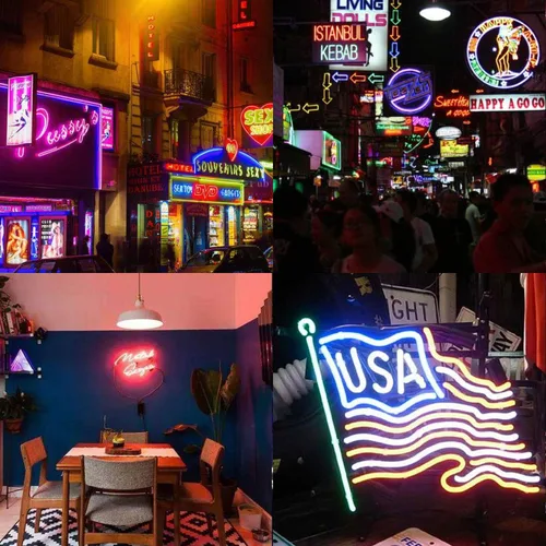 Vista 8 de Tira de luz LED RGB de neón, AC110-120 V/flexible, impermeable, regulable, multicolor, multimodos, cuerda de luz + control remoto de 24 teclas