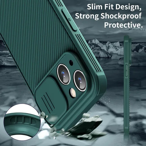 Vista 5 de Funda para iPhone 14 Plus compatible con Magsafe, iPhone 14 Plus funda de protección de cámara [compatible con cargador inalámbrico] con cubierta