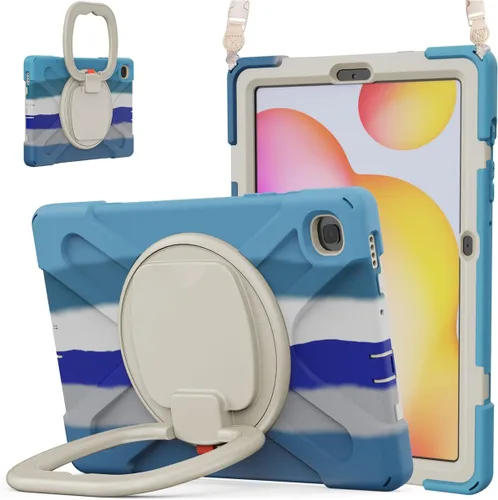 Vista 163 de 360 Rotation Case for Galaxy Tab ActivePro/Tab Active4 Pro/Active 5 Pro 10.1" Sturdy Cover Rotate Ring Stand Shoulder Carrying Strap Hand Strap