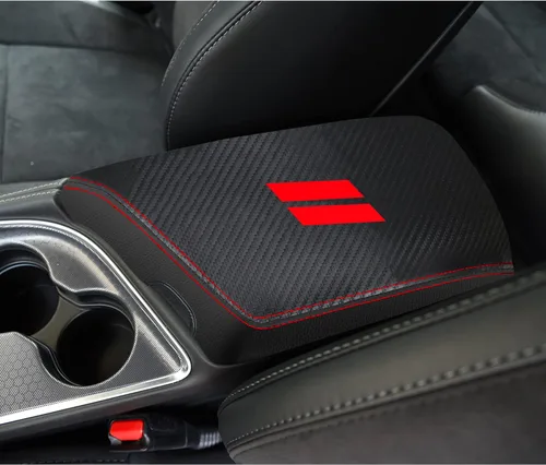 Vista 12 de YOSRTER para Accesorios de Dodge Challenger 2015 2016 2017 2018 2019 2020 2021 2022 2023 2024 Funda de Reposabrazos de Consola Central Caja