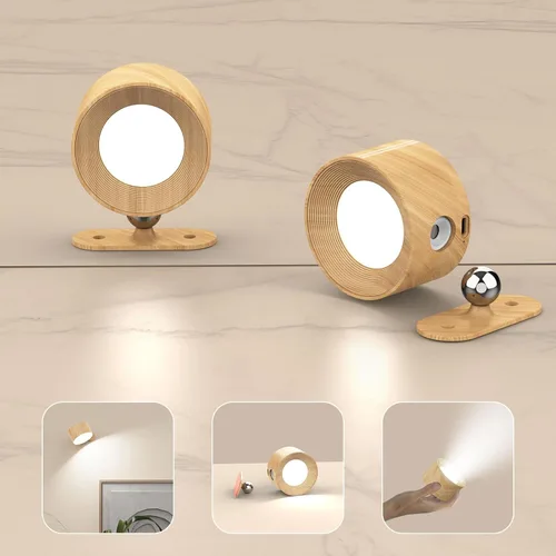 Vista 11 de AKSDA Luces de Lectura LED, Apliques de Pared Montados con 3 Temperaturas de Color y 3 Niveles de Brillo, Control Táctil Operado por Batería