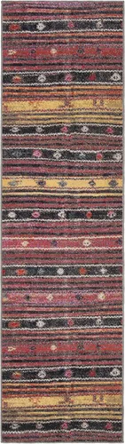 Vista 2 de SAFAVIEH Montage Collection - Alfombra de pasillo de 2 pies 3 pulgadas x 8 pies, diseño bohemio, no desprende pelusa y de fácil cuidado