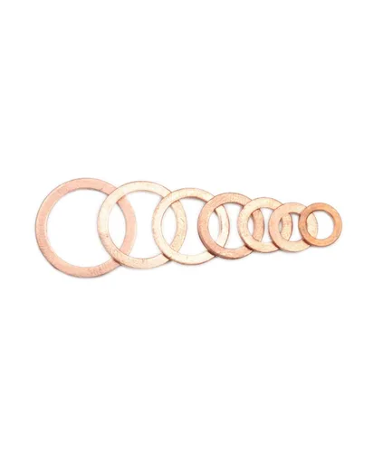 Vista 4 de Kit surtido de arandelas de cobre, juntas planas, 100 piezas M4, M5, M6, M8, M10, M12, M14