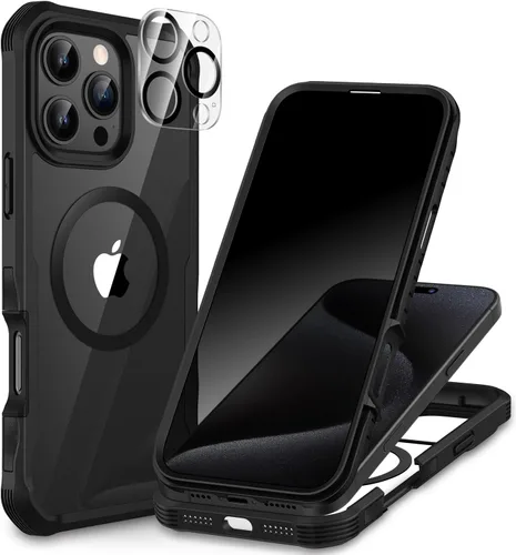 Vista 89 de CENHUFO Funda de privacidad para iPhone 11 Pro, funda de cuerpo completo con protector de pantalla de privacidad de vidrio templado 9H integrado