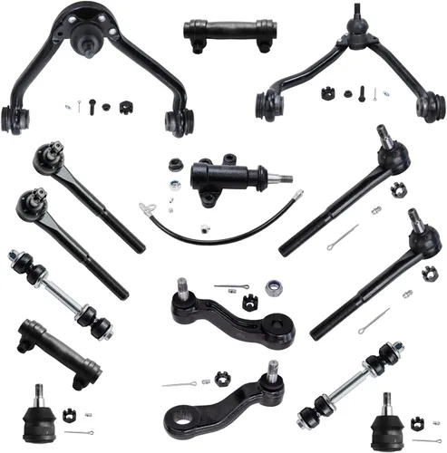 Vista 120 de Detroit Axle - Kit de suspensión frontal de 15 piezas para Jeep Grand Cherokee 99-04 1999 2000 2001 2002 2003 2004, brazos de control superior e